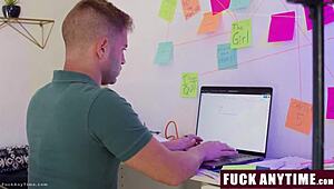 Brunette Teens in Hardcore Orgy at Freeuse Workplace, Cowgirl Riding Big Asses and Blowjobs Everywhere