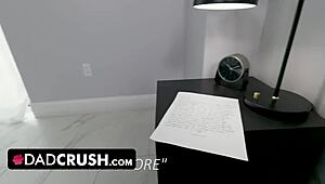 Stunning Teen Babe Bangs Landlord Stepdad On Sofa