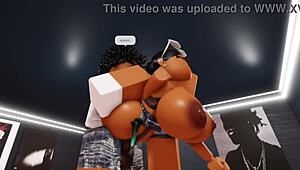 she lost a bet so she had to take on four of us in a challenge