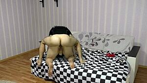 Stepson fucks sleeping milf's big tits and ass