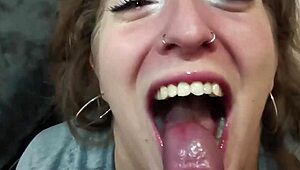 Venom Evil swallows huge cum loads in POV compilation!