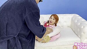 Young Redhead Marina Gold Tries Out BBC In Intense Role Play With Anal Fingering