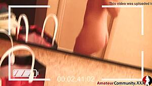 Desperate ex uses dildo on webcam to move on.