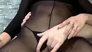 Dominating friend in pantyhose and heels for creampie 😈