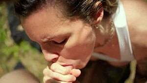 I'm touching myself in front of passersby when a jogger comes over, bends me over for doggystyle, and gives me a huge facial cumshot outdoors 😈