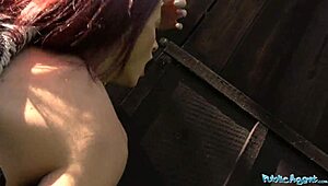 public agent spots hot redhead lola fae as a tourist. euro guy convinces her for outdoor hardcore fucking and cumshot.