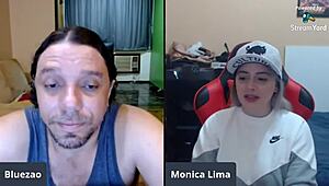 Pornstar Monica Lima responds to the public's spicy questions outdoors.