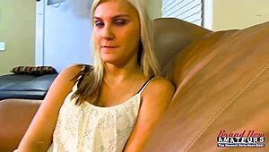 Blonde coeds Bailey and Olyssia enjoy sharing a cock together.