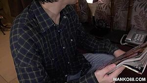 dominant asian woman blows cock, licks pussy, and gets bent over for rough fucking in pov.