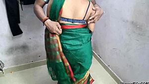 Hot Indian Desi Bhabhi Gets Fucked in Pink Silky Saree