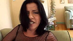 Watch this sultry brunette's asshole get gaped wide!