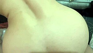 Colombian slut deepthroats and licks balls, bent over in doggystyle while cousin stays home