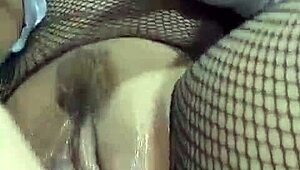 hot colombian latina milf uses cucumber in her wet pussy for close-up squirting orgasms