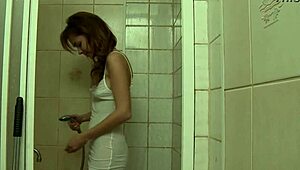 eugenia masturbates hard in the bath wearing lingerie