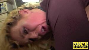 The Belted Milf in Bondage Submits to Blindfolded Anal Fuck