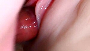 She prepares with lube for toys