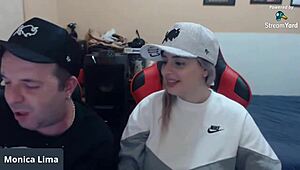 Pornstar Monica Lima responds to the public's spicy questions outdoors.