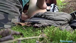 public agent spots hot redhead lola fae as a tourist. euro guy convinces her for outdoor hardcore fucking and cumshot.