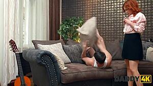 Redhead Jumps On Daddy's Cock In Crazy Fantasy