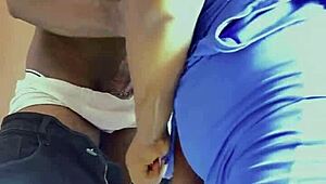 Co-Tenant And Neighbor Interact Under The Stairs