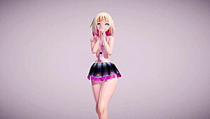 mmd r18 apple pie in micro bikini and skirt
