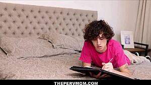 Hot Stepmom Sienna Rae Takes Both Stepsons' Big Cocks in Threesome POV