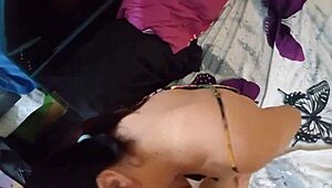 Hot Stepsister Gives Perverted Stepbrother Blowjob!