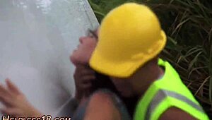 Oh wow, hitchhiking teen 18+ gets picked up and fucked hard in this bdsm adventure 😱