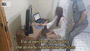 i got cum on my ass from the horny maintence guy at home alone