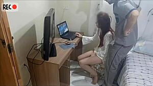 i got cum on my ass from the horny maintence guy at home alone