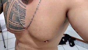 crossdressing brazilian kisses wife and husband joins for bisexual cuckold sex.