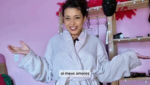 Hot Brazilian Brunette Shows Off Panties And Lingerie