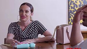 Naughty Secretary Helps Boss With Fantasy!