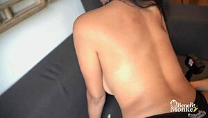 benefit monkey katrina moreno gets fucked hard and ends up with her big tits covered in cum