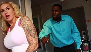 rome major interacts with phat ass cougar ryan conner in an intimate scene