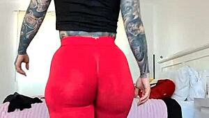 Milf Melody Radford tries on sheer gym tights and gets fucked