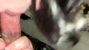 Enjoying some good sloppy head on this big black cock 😋