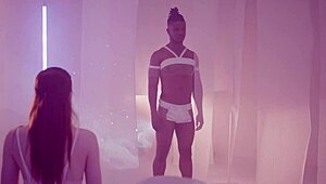 Lucy Huxley Rips Clothes In Interracial Orgy!