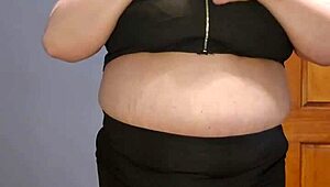 horny becca pleasures herself with dildo, big tits naked