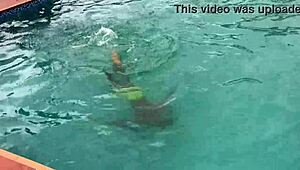 After pool fun, I fucked a fat bitch for cumshot.