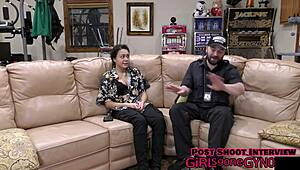 mara luv moans during solo masturbation in latex backstage