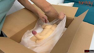 I Invited The Courier To Fuck Me With My New Tantaly Doll - Double Penetration