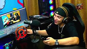 Bruna Lambertini sits naked on Ruan's lap?