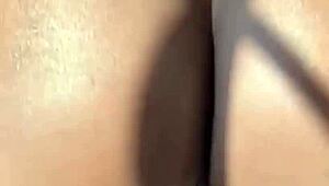 Amazing ebony beauty rips clothes to reveal her tight shaved pussy and fat ass.