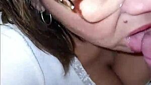 Blonde Whore's Bath Cumshot Surprise