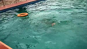 After pool fun, I fucked a fat bitch for cumshot.