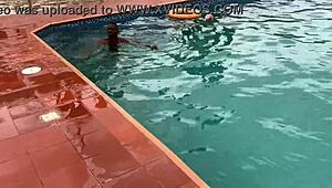 After pool fun, I fucked a fat bitch for cumshot.