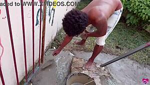 0 Pussy Pays Handyman With Ass Squirt From Ass Fuck, Orgasm, Gaping, Creampie