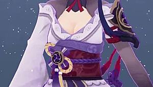 Girl in anime dances sexy, so cute and hot 😍