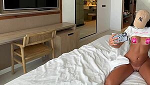 Stepbrother Catches Latina Stepsis Topless With Drone